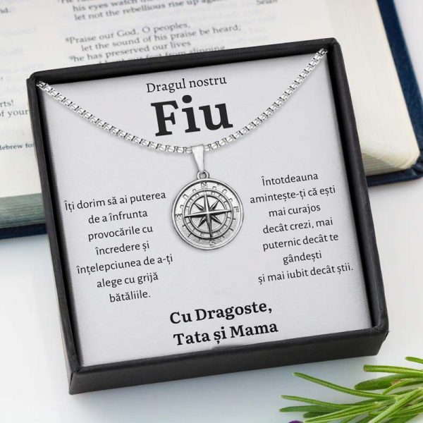 Our Dear Son – Parents Compass Necklace