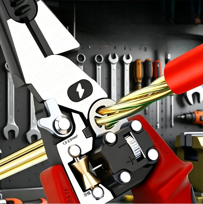 2026 Upgraded Digital Voltage Tester Pliers, 8-in-1 Wire Stripping & Crimping Tool with LCD Display, Built-in Screwdriver for Electricians & DIYers
