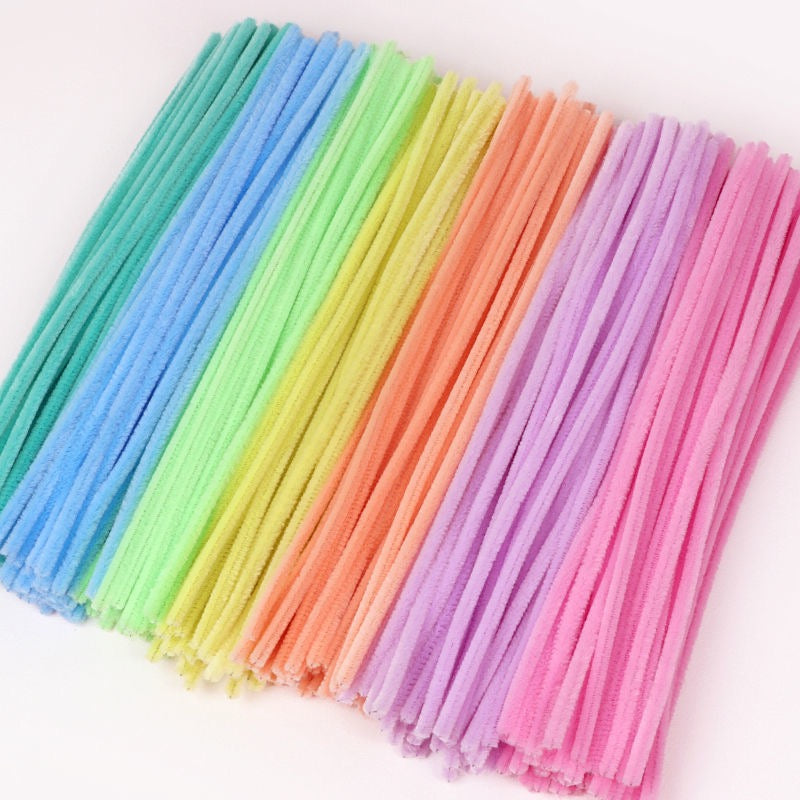 DIY raw material pipe cleaner fuzzy wire chenille stems multi color for flowers home craft cute animal birthday gift