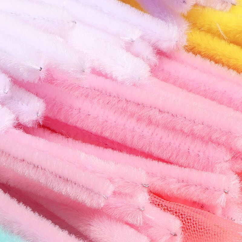 DIY raw material pipe cleaner fuzzy wire chenille stems multi color for flowers home craft cute animal birthday gift