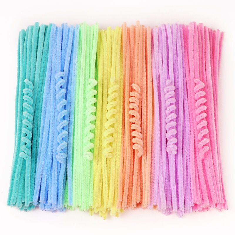 DIY raw material pipe cleaner fuzzy wire chenille stems multi color for flowers home craft cute animal birthday gift