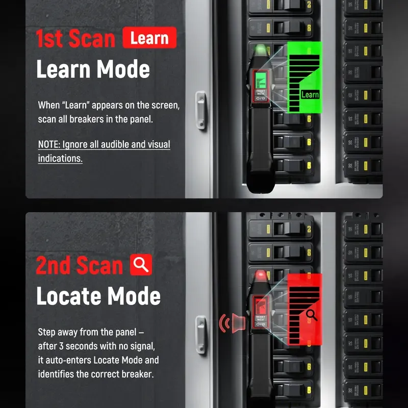 AC Circuit Breaker Finder Tool with Alarm LCD Display