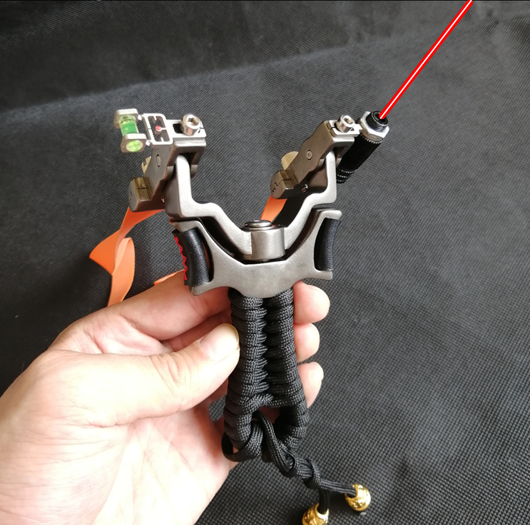 Powerful Catapult Laser Aiming Slingshot Archery Hunting Slingbow Shooting Games