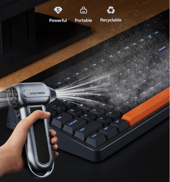 Electric Air Duster-150000RPM Super Power Cordless Air Duster, Rechargeable Brushless Motor Durable Blower, Adjustable Dust Blower for Computer, Keyboard, Outdoor, House and Car