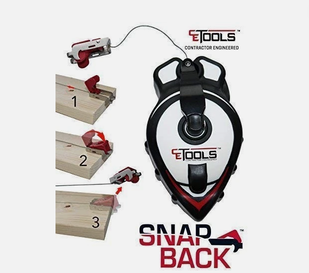 Snapback Chalk Line With Releasable Tip