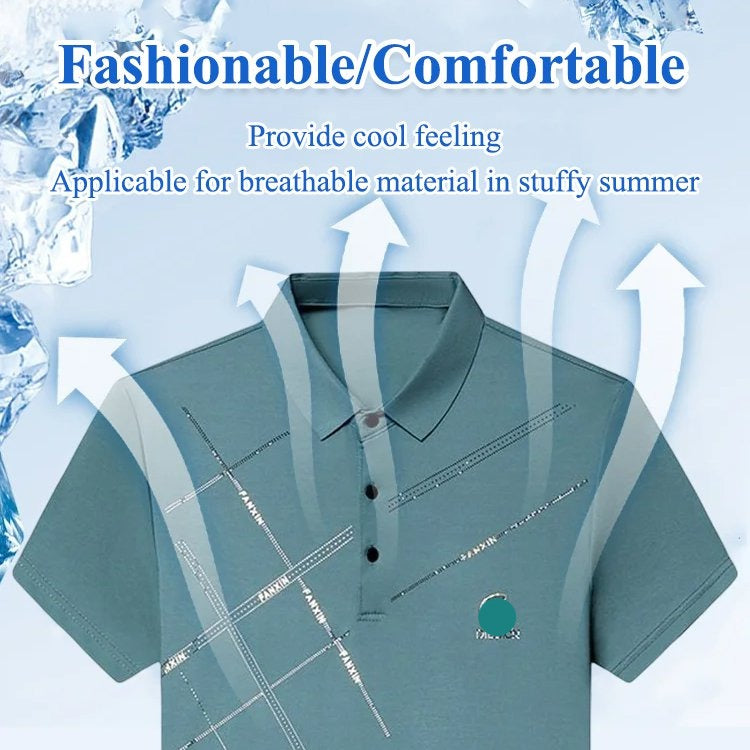 Мъжка риза, изработена от еластична ледена коприна