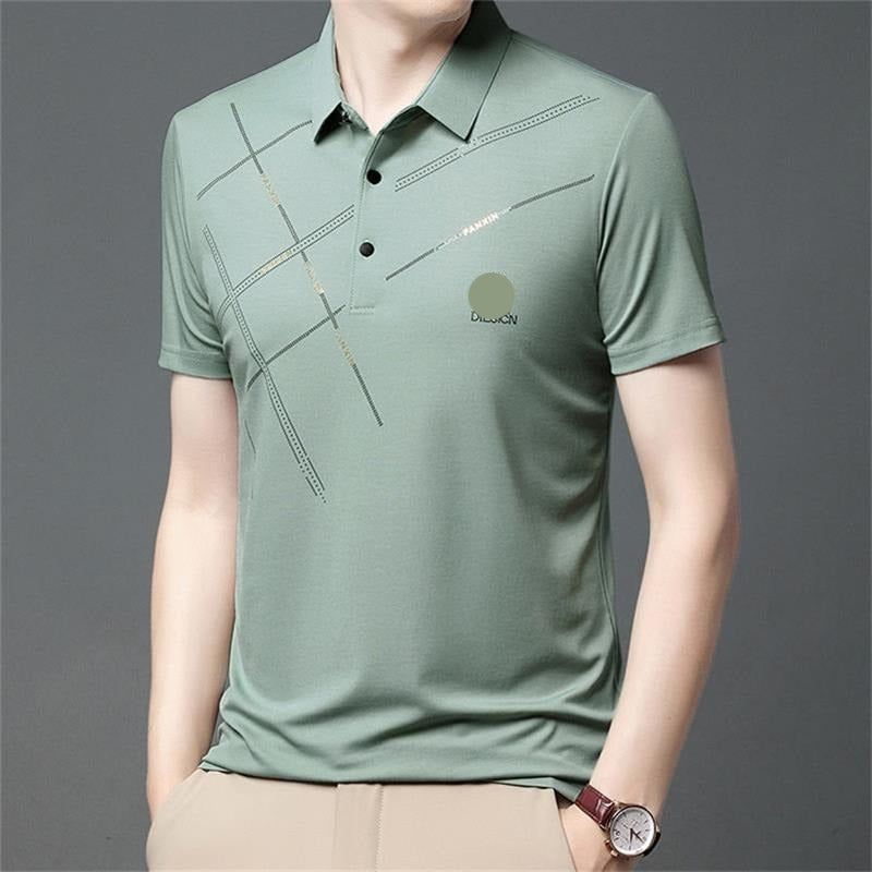 Мъжка риза, изработена от еластична ледена коприна