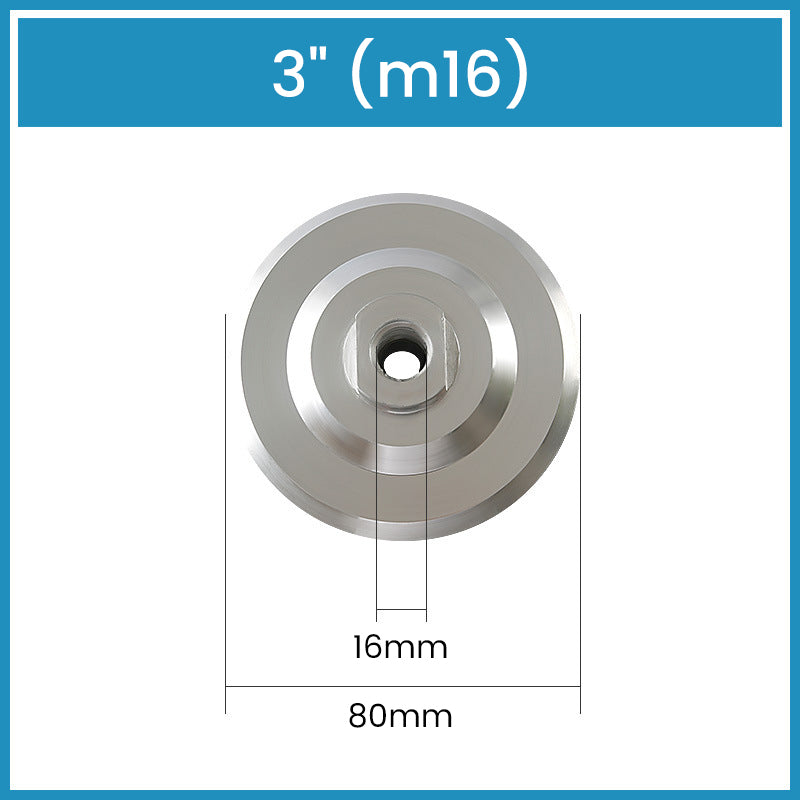 Discuri suport din aluminiu de 3“, 4“, 5“ cu filet pentru șlefuire și lustruire
