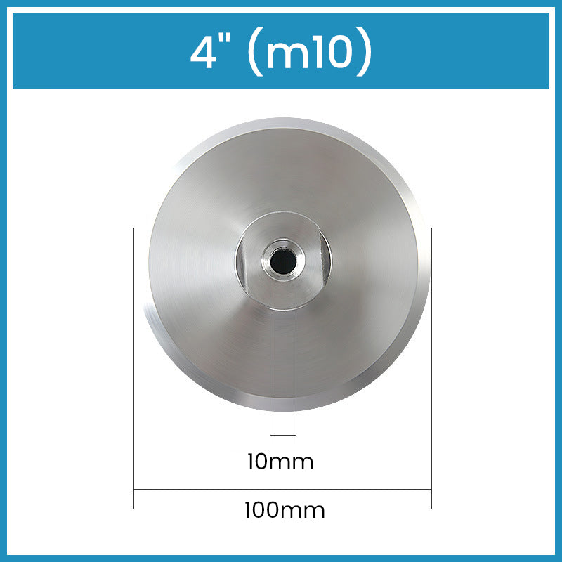 Discuri suport din aluminiu de 3“, 4“, 5“ cu filet pentru șlefuire și lustruire