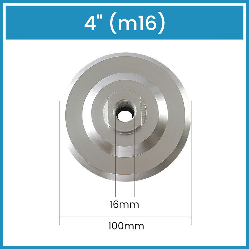 Discuri suport din aluminiu de 3“, 4“, 5“ cu filet pentru șlefuire și lustruire