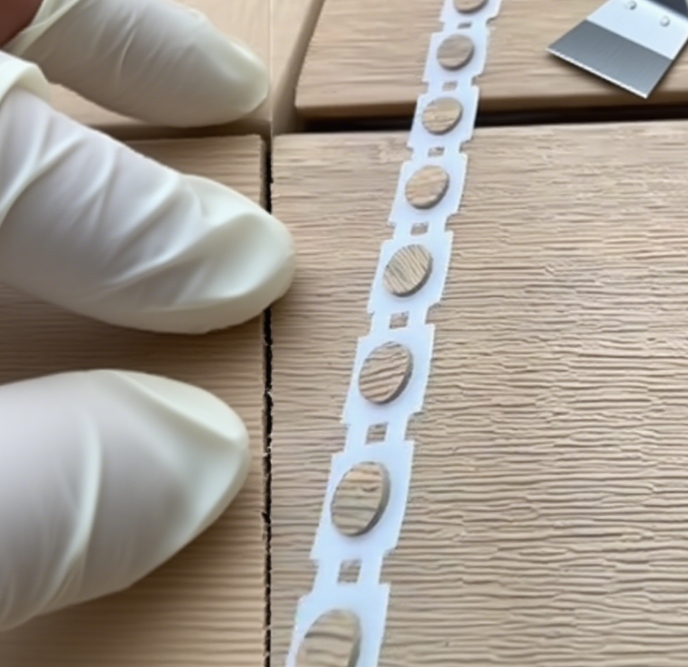 Repairing holes in wooden boards