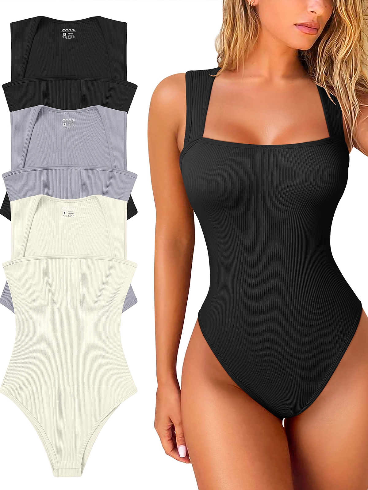 Ribbed Sleeveless Bodysuit