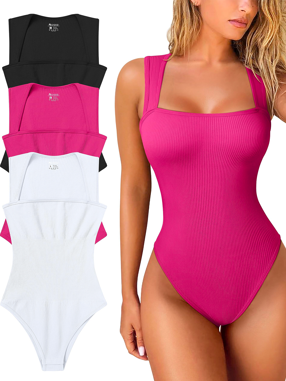 Ribbed Sleeveless Bodysuit