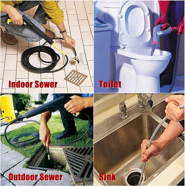 🔥Sewer Cleaning Tool High-pressure Nozzle🔥