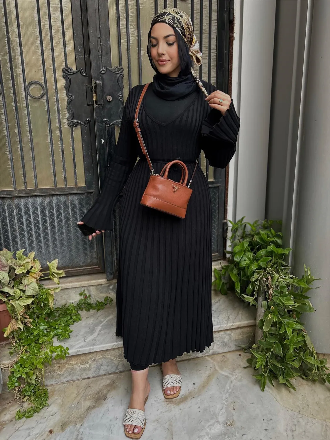 2023 Fall New Sleeved Knit Midi Dress (Buy 2 Free Shipping)