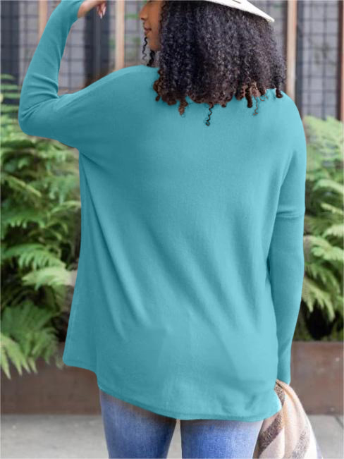 Long Sleeve Thumbhole Sweater Pocket Tunic (Buy 2 Free Shipping)