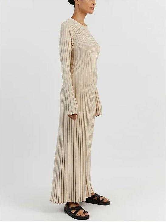 2023 Fall New Sleeved Knit Midi Dress (Buy 2 Free Shipping)