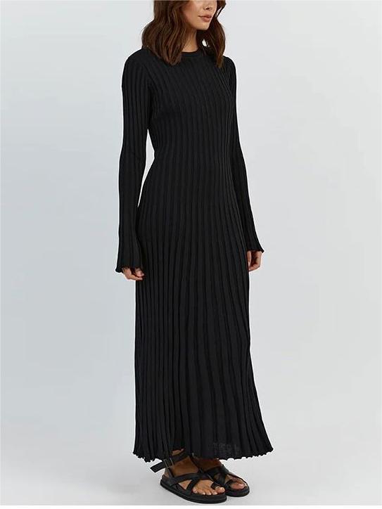 2023 Fall New Sleeved Knit Midi Dress (Buy 2 Free Shipping)