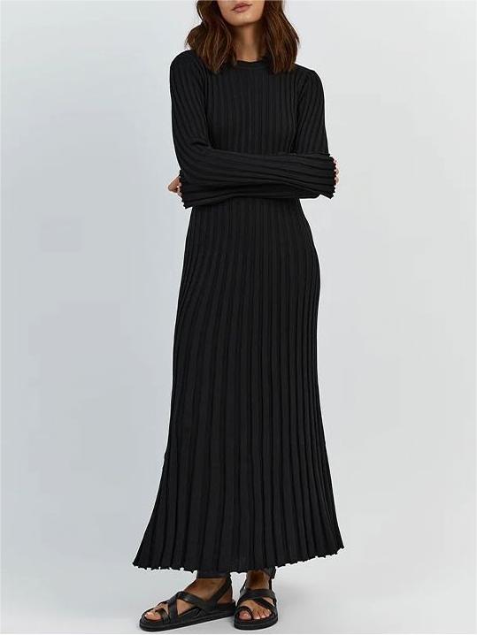 2023 Fall New Sleeved Knit Midi Dress (Buy 2 Free Shipping)