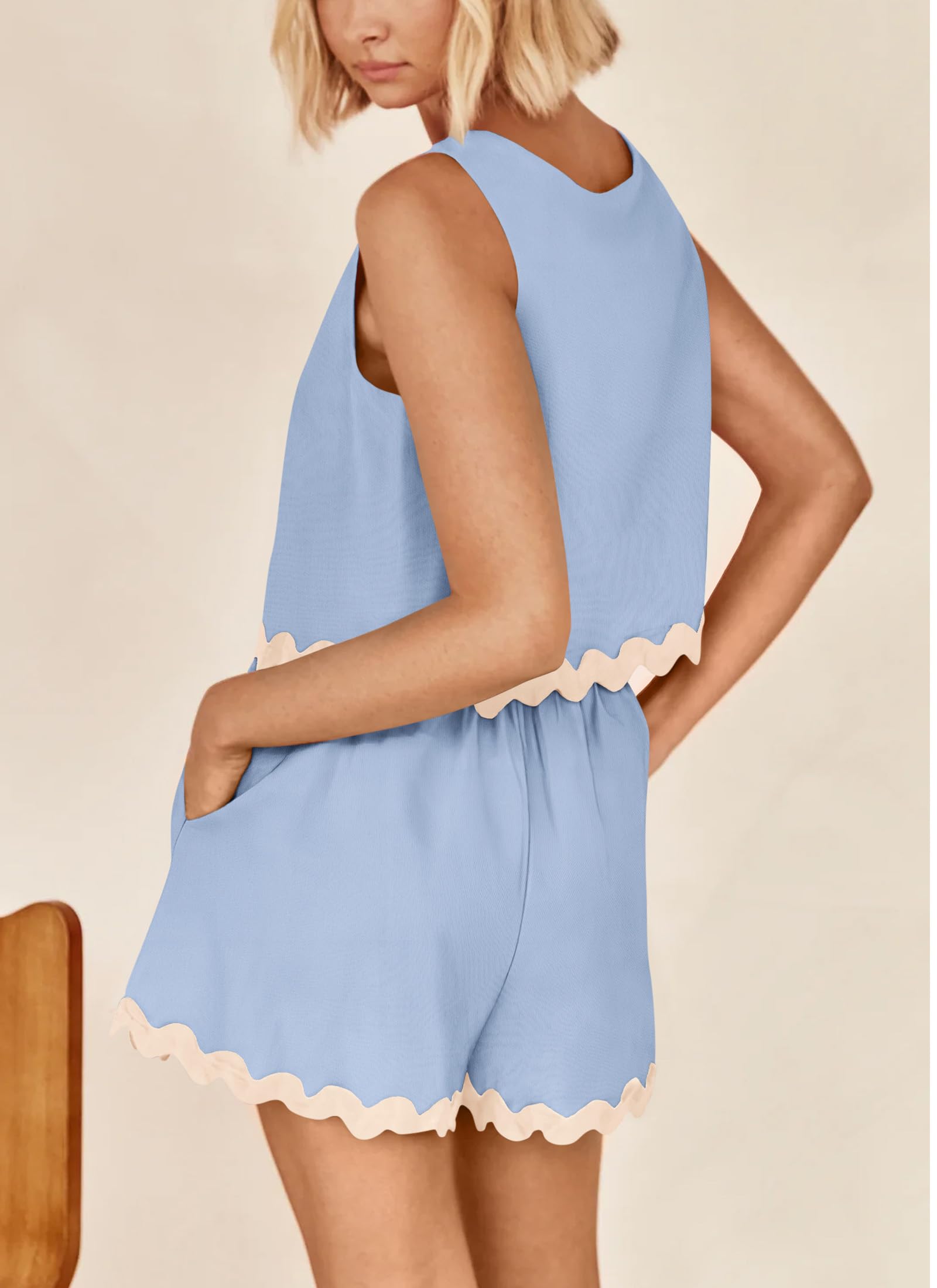 Women's Casual Vest High Waisted Shorts Set (Buy 2 Free Shipping)