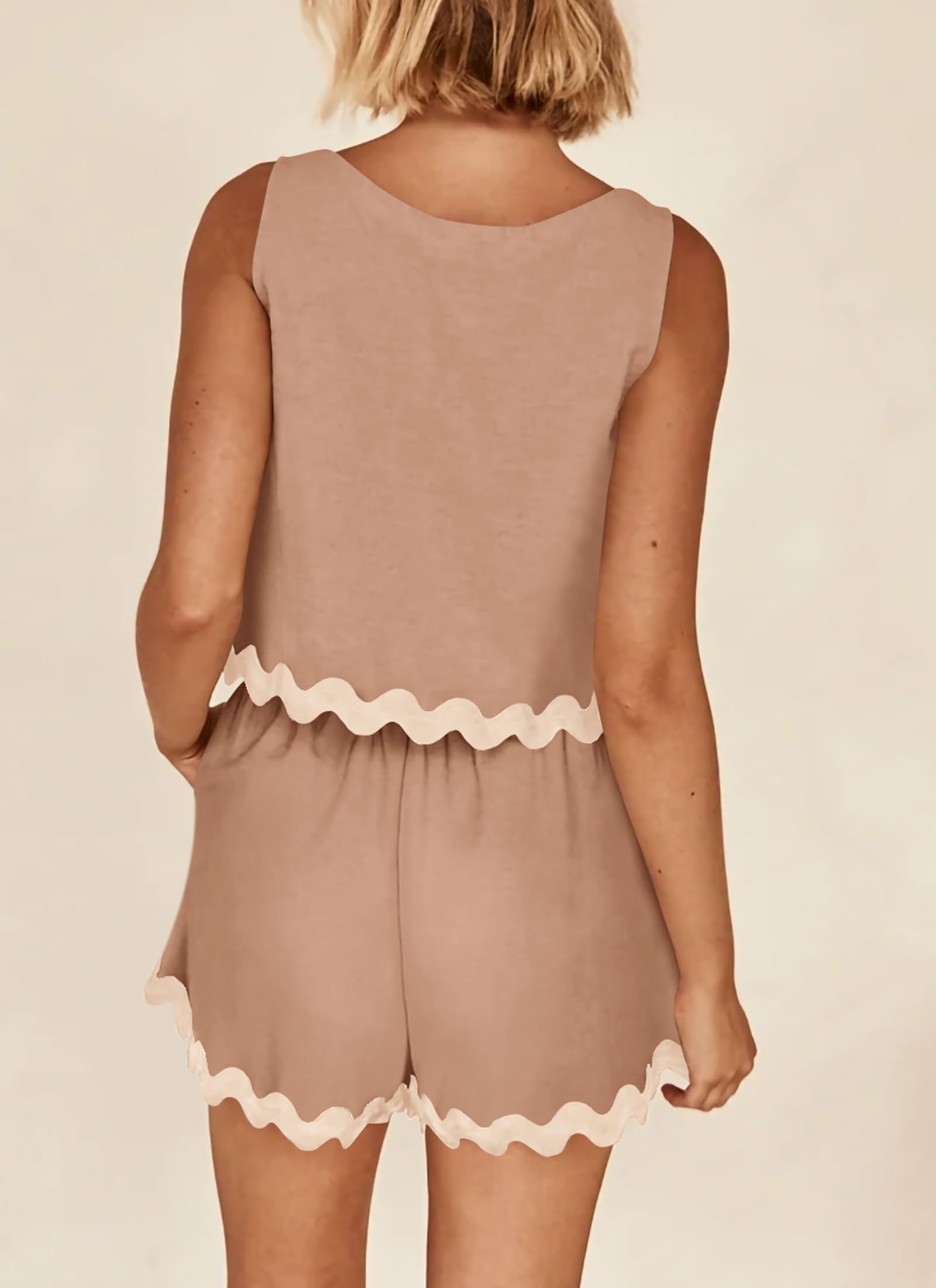 Women's Casual Vest High Waisted Shorts Set (Buy 2 Free Shipping)