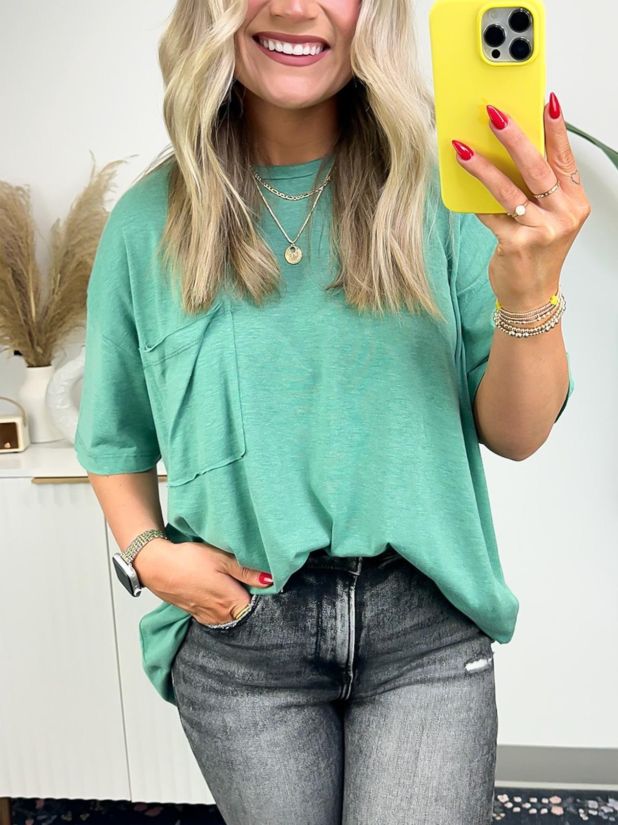 Women's Big Pocket Loose T-Shirt