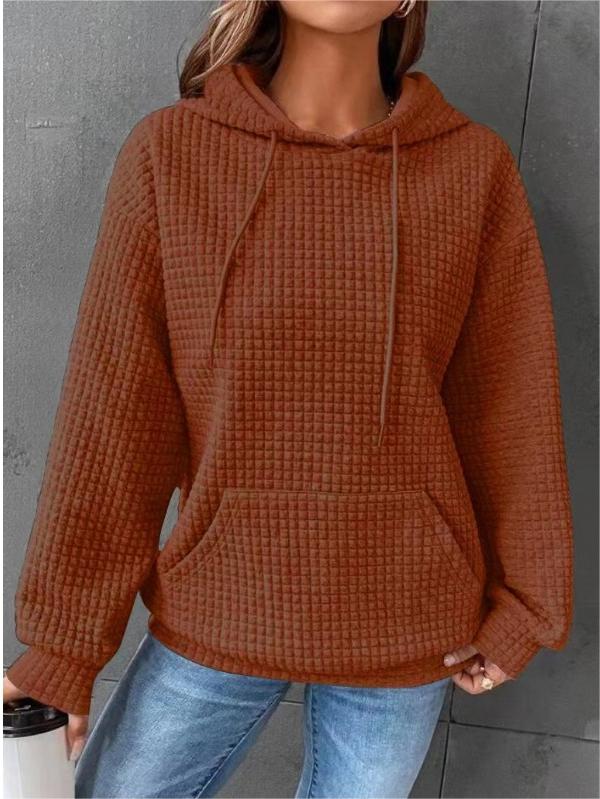 Women's Casual Waffle Hoodie Sweatshirt (Buy 2 Free Shipping)-Pink Laura