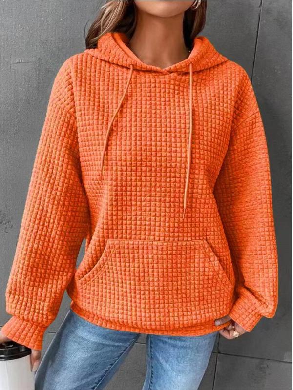 Women's Casual Waffle Hoodie Sweatshirt (Buy 2 Free Shipping)-Pink Laura