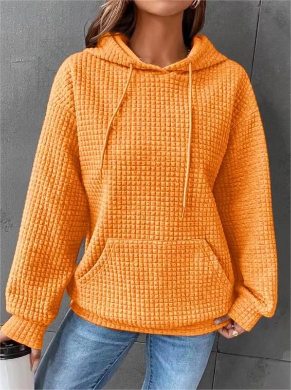 Women's Casual Waffle Hoodie Sweatshirt (Buy 2 Free Shipping)-Pink Laura