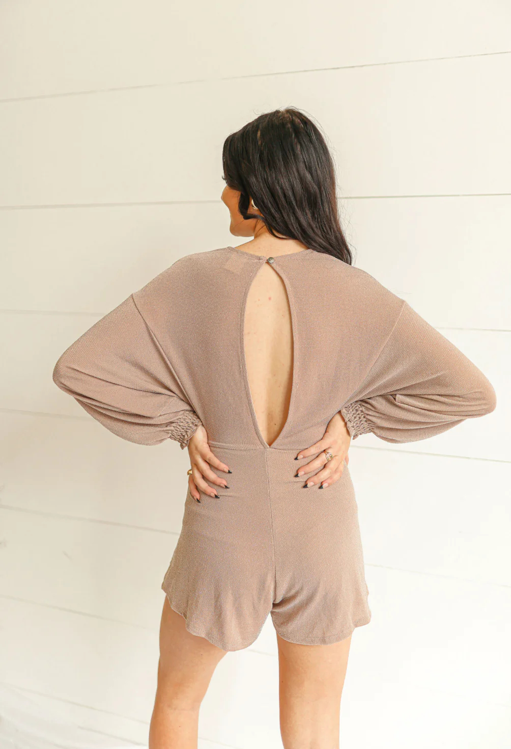 Women's Twist Wrap Sparkle Romper