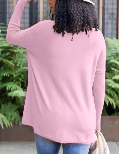 Long Sleeve Thumbhole Sweater Pocket Tunic (Buy 2 Free Shipping)