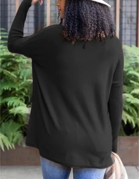Long Sleeve Thumbhole Sweater Pocket Tunic (Buy 2 Free Shipping)