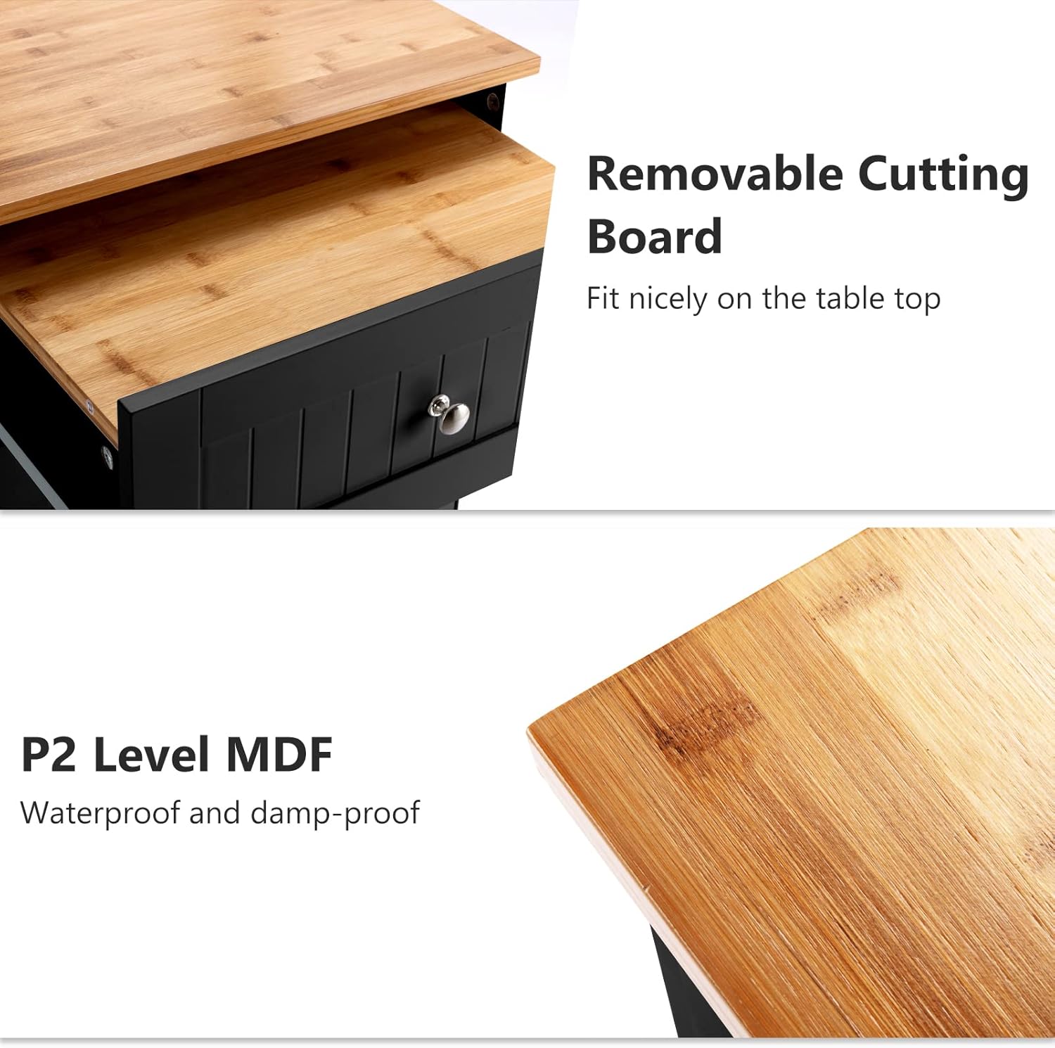 Hlivelood Double Trash Cabinet Tilt Out 20 Gallon, Pet Proof Kitchen Trash Cabinet Laundry Hamper with Cutting Board, Wood Garbage Recycling Station Hideaway Trash Holder Drawers