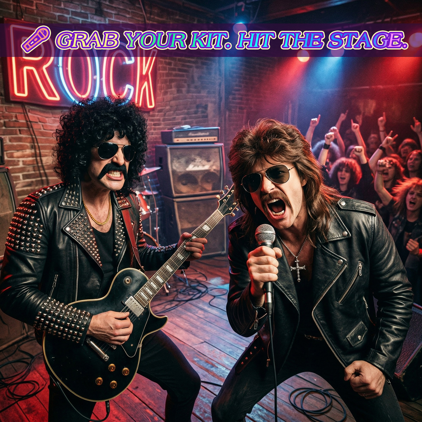 sixwipe 8 Pack 70s 80s Mullet Wigs Set for Men, Disco Wigs with Mustache Glasses and Chain, Kinky Curly/Straight Wigs, Funny Costume Wigs for Rocker Hippies Halloween Cosplay Party