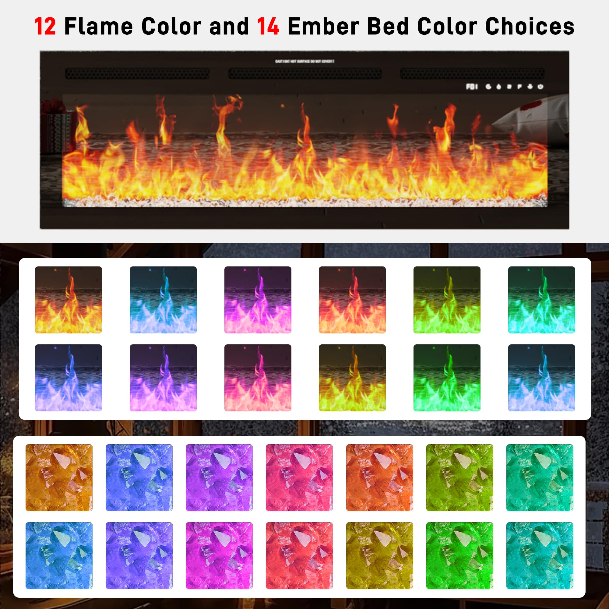 83" Electric Fireplace with Mantel