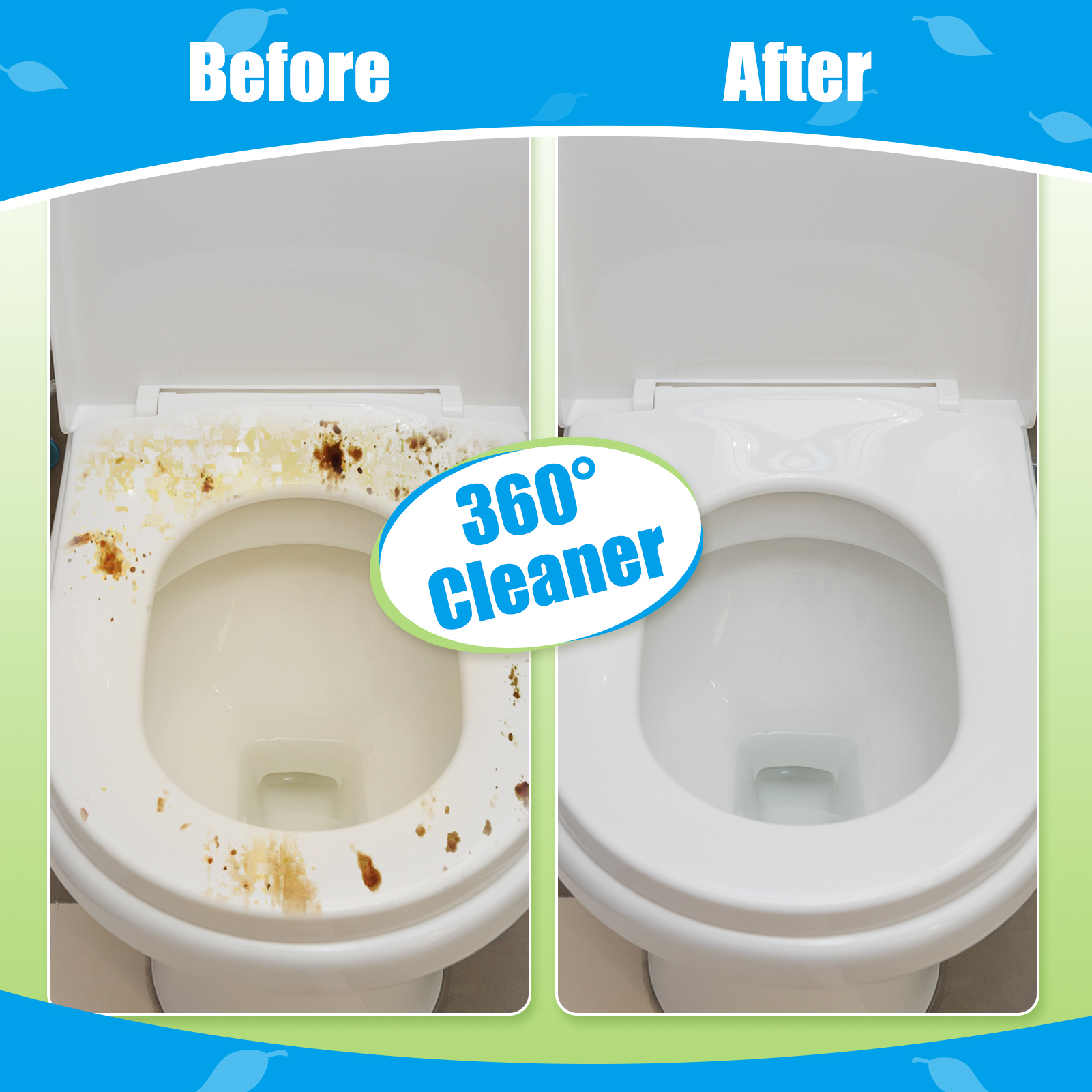 6 Pack Pumice Stick Toilet Bowl Cleaner Kit - with Long Handle & Replaceable Stones - Effortless Removal of Stubborn Hard Water Stains & Buildup - Toilet Pumice Stone