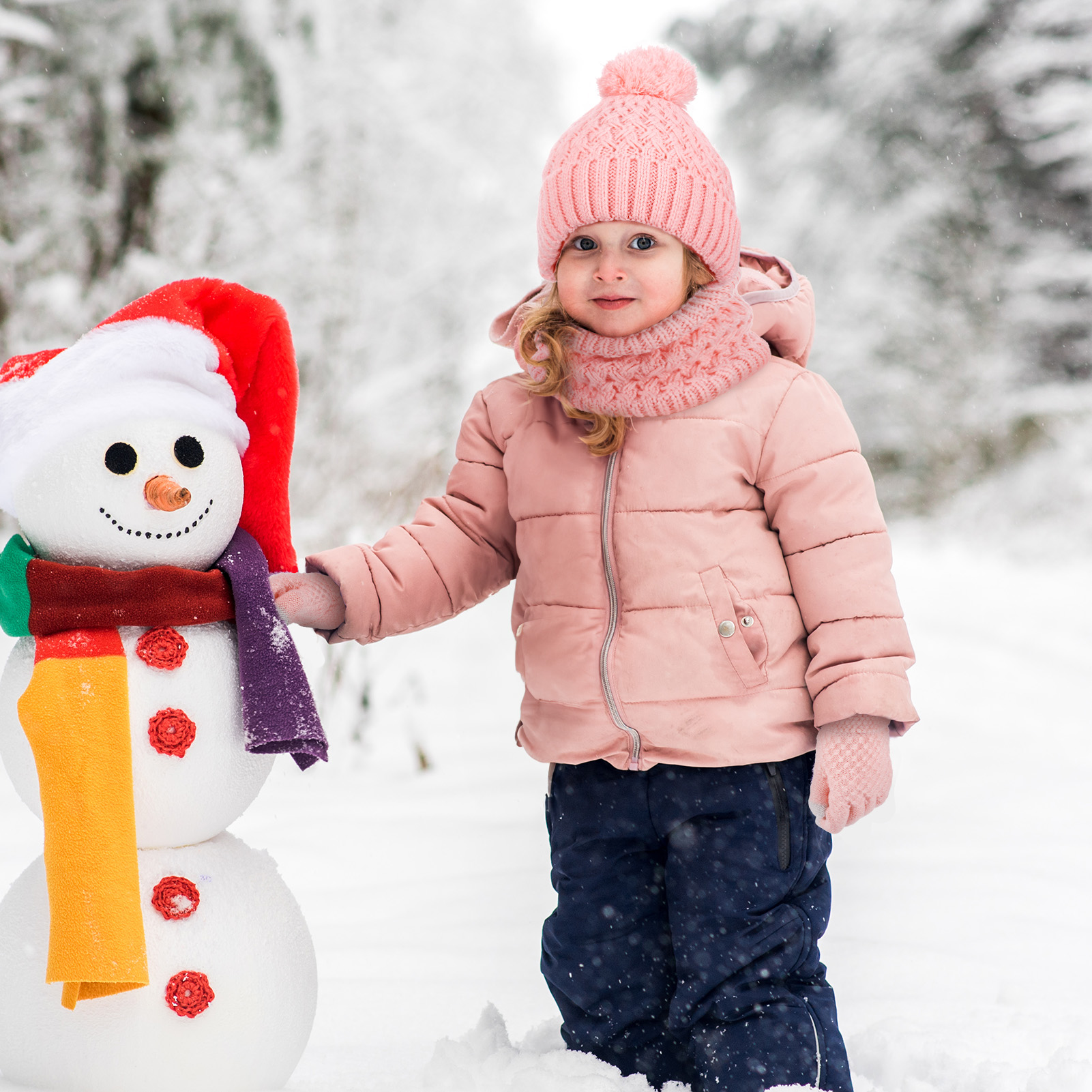 Bocaoying Girls Winter Hat Gloves Scarf Set, Kids Winter Beanie Hat Scarf Gloves Set, Toddler Warm Hats Beanie with Pom Knit Neck Warmer Gaiter Mittens Fleece Lined Set Aged 1-6