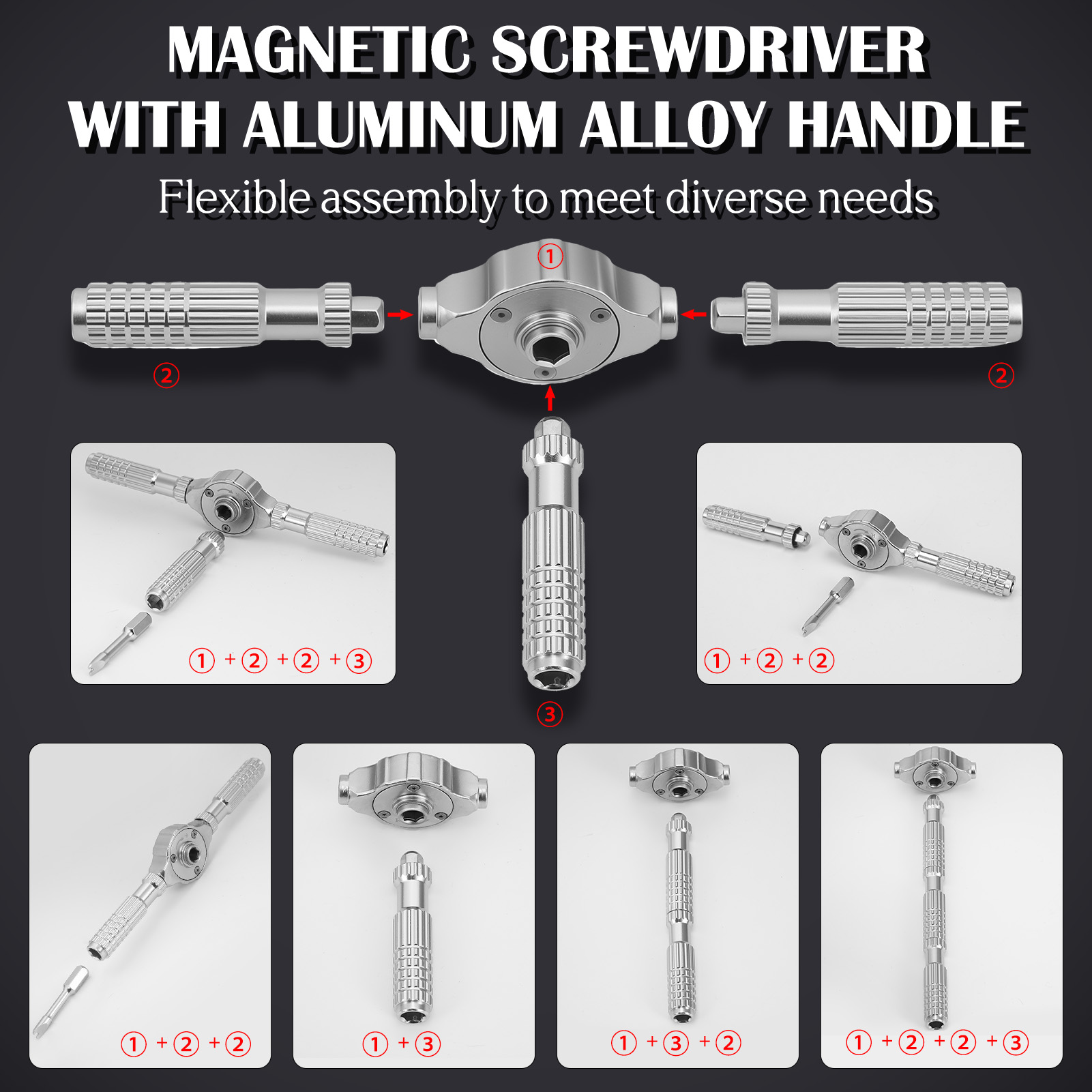 Armscye 42 in 1 Magnetic Screwdriver Set, Ratcheting Screwdriver Set, Multi Bit Screwdriver Kit, Allen Wrench Ratchet Kit, Detachable T Handle Screwdriver Set for Furniture Computer Bicycle DIY