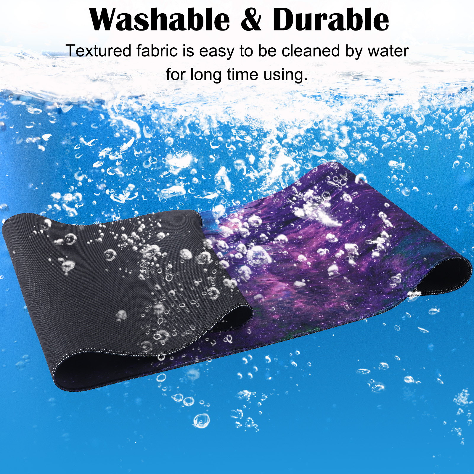 sixwipe Gaming Mouse Pad, Large Topographic Mouse Pad 35.4x15.6 in, Anti-Slip Rubber Base, Extended Desk Mat for Keyboard and Mouse, Perfect for Home, Office, and Gaming Setups