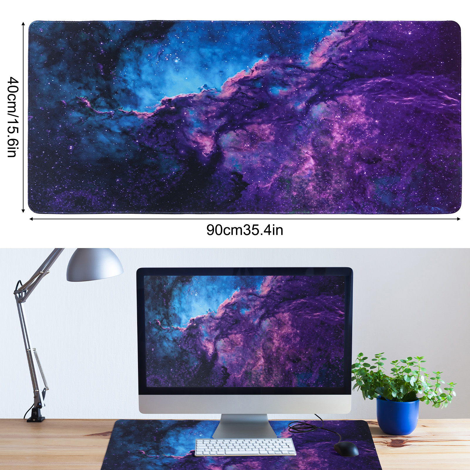 sixwipe Gaming Mouse Pad, Large Topographic Mouse Pad 35.4x15.6 in, Anti-Slip Rubber Base, Extended Desk Mat for Keyboard and Mouse, Perfect for Home, Office, and Gaming Setups