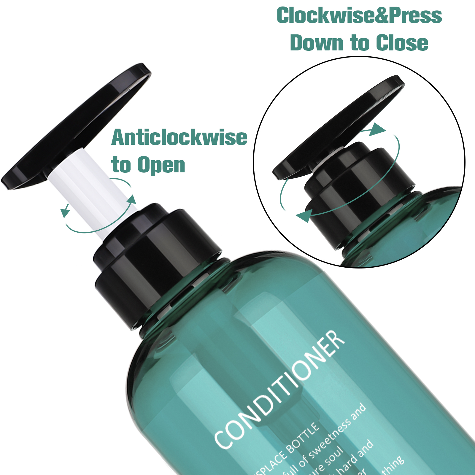 Qweryboo 3 Pack Shampoo and Conditioner Dispensers