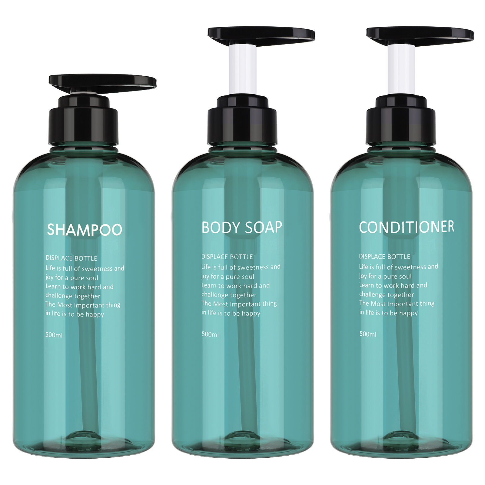 Qweryboo 3 Pack Shampoo and Conditioner Dispensers