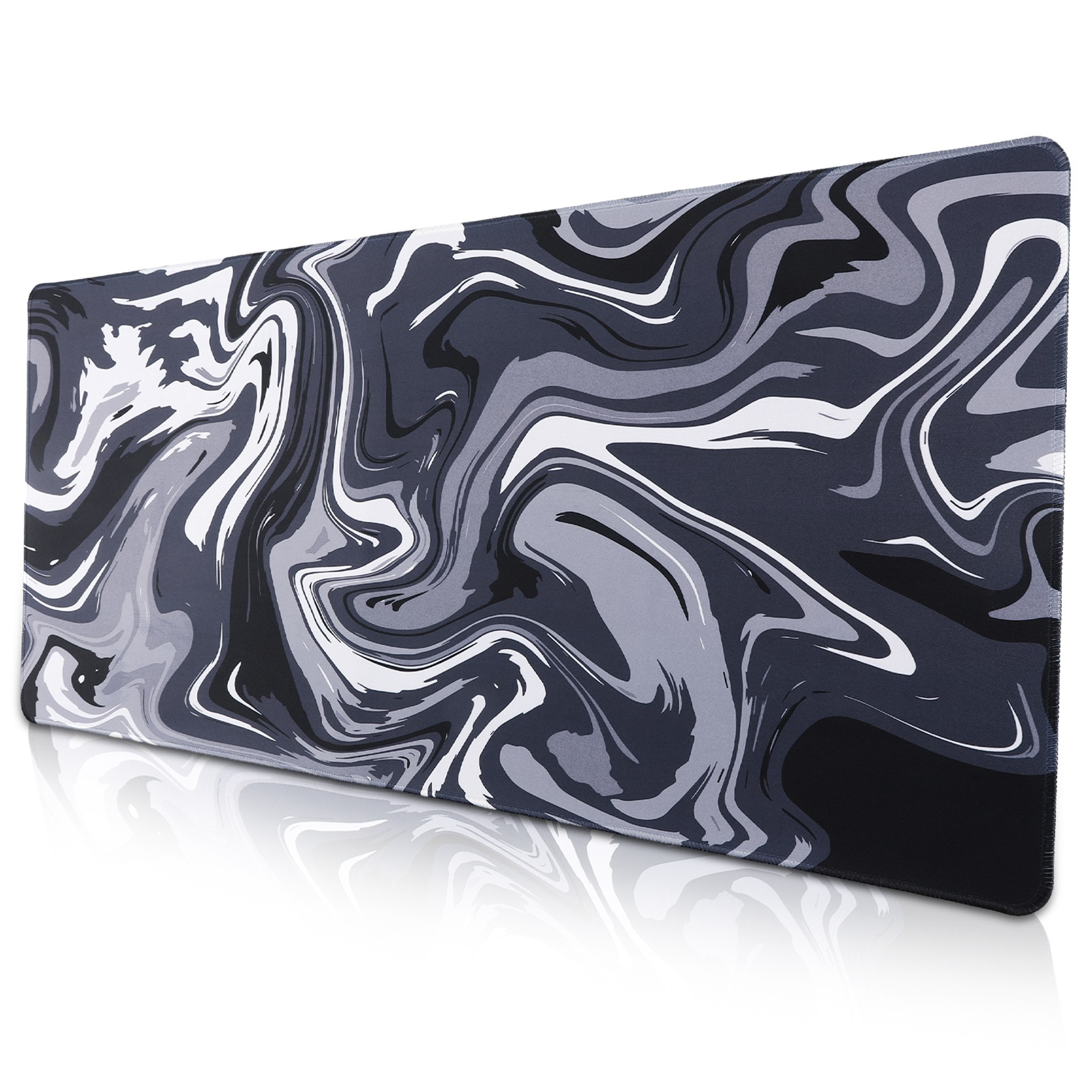 sixwipe Large Gaming Mouse Pad (XXL), Non Slip 35.4 x 15.7 inches Computer Pad for Desk, 3mm Thickened Big Rubber Base Mouse Mat with Stitched Edges for Work, Game, Office, Home