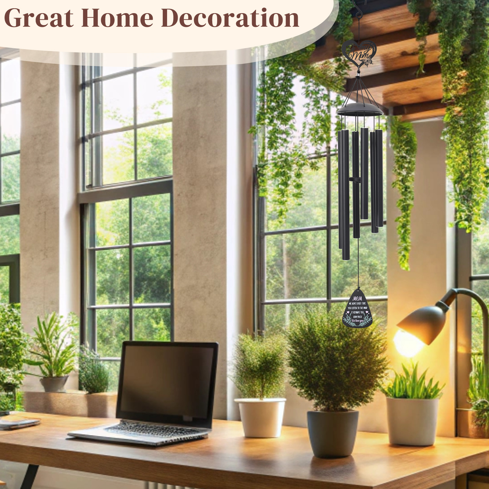 topjuju 36 Inch Wind Chimes for Mom, Metal Windchimes Outdoors with Adjustable Sound Quality, Best Mom Gifts on Birthday Christmas, Windchimes Outdoors Decor for Patio Porch Garden