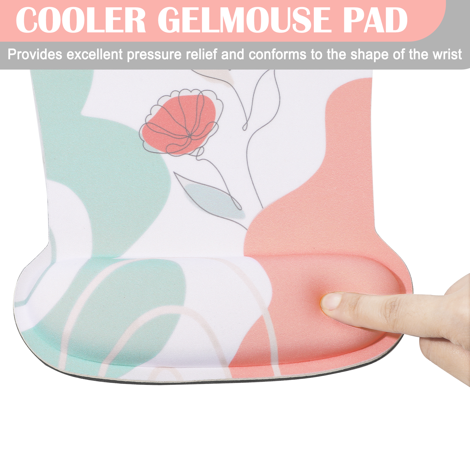 sixwipe Ergonomic Mouse Pad with Wrist Rest, Beautiful Rose Desk Keyboard Wrist Rest and Computer Wrist Support, No Slip Keyboard Wrist Pad with Coaster for Easy Typing and Hand Pain Relief