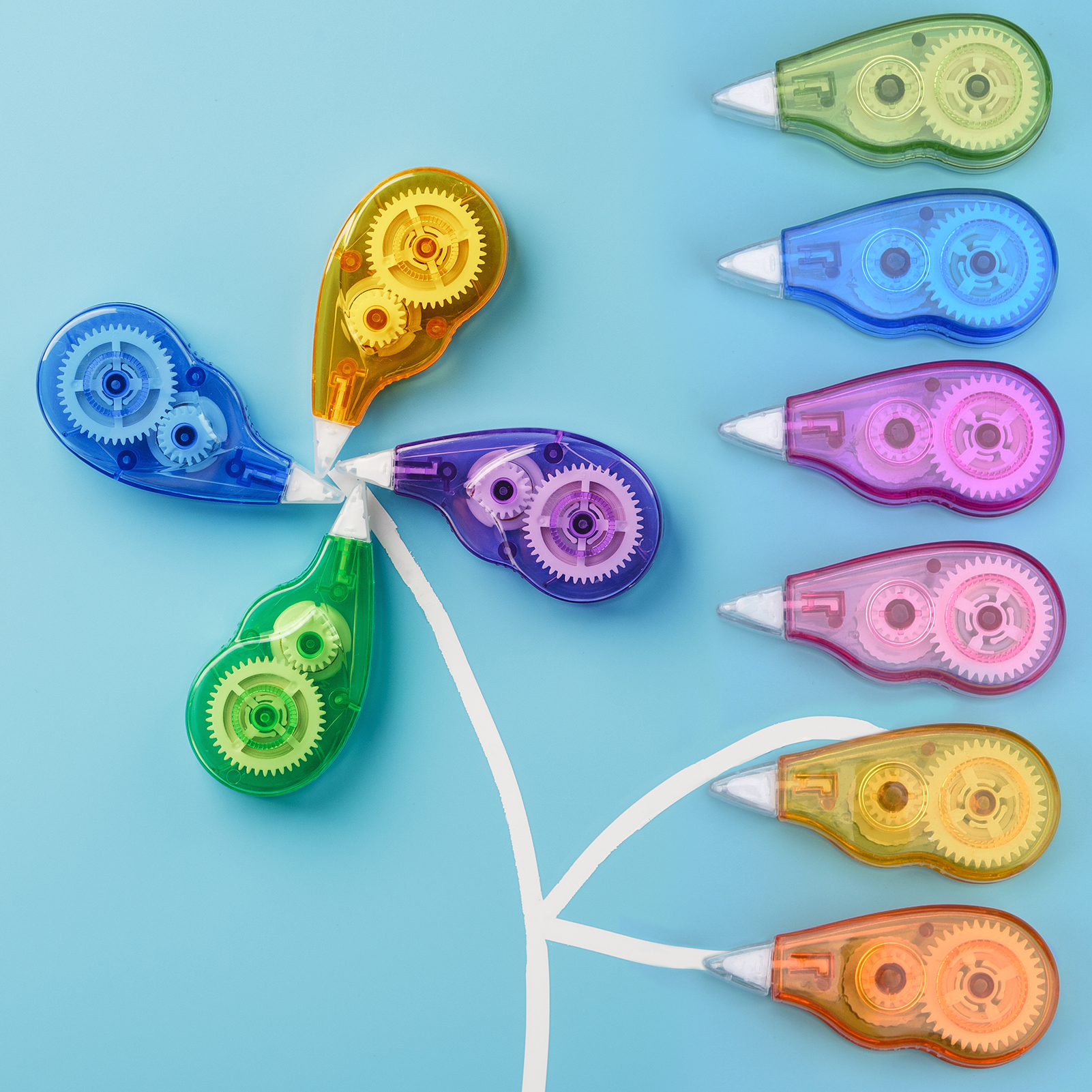 sixwipe 24 Pack White-Out Correction Tape,0.2 * 157.5 Inch Correction Tape,White Out Tape,Tear Resistant Tape,Correct Wrong Writing At Any Time for School,Office