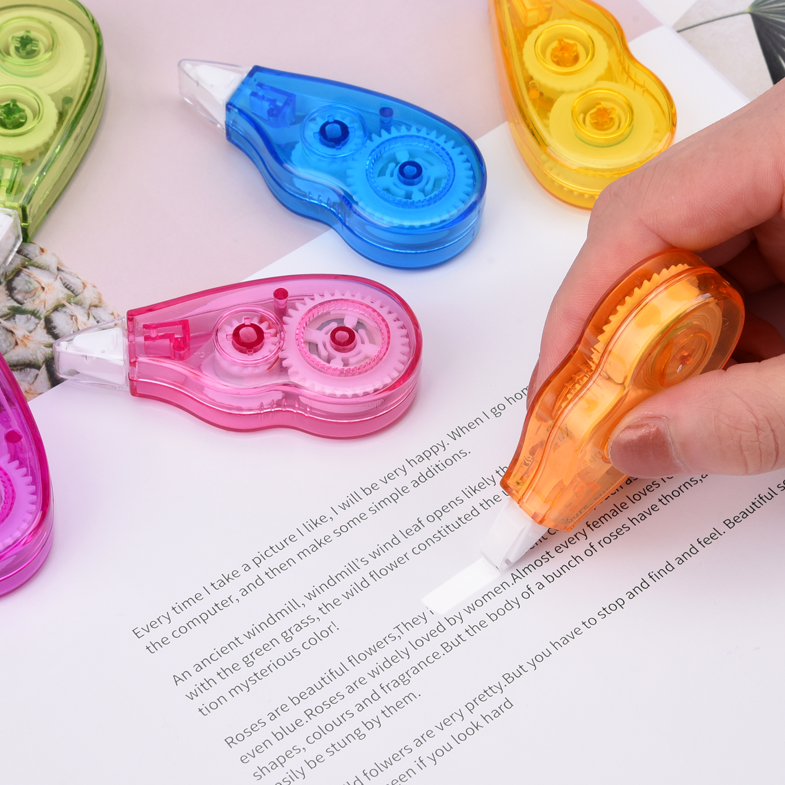 sixwipe 24 Pack White-Out Correction Tape,0.2 * 157.5 Inch Correction Tape,White Out Tape,Tear Resistant Tape,Correct Wrong Writing At Any Time for School,Office