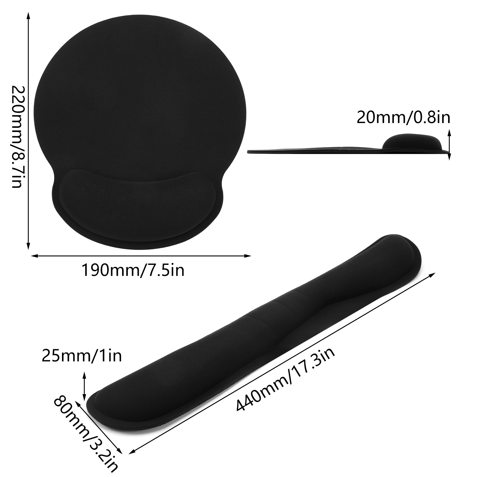 sixwipe Ergonomic Mouse Pad with Wrist Rest, No Slip Keyboard Wrist Rest and Computer Wrist Support, Memory Foam Wrist Pad for Keyboard for Easy Typing and Hand Pain Relief