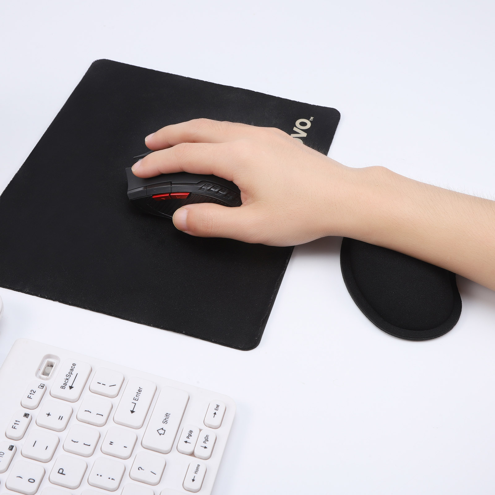 sixwipe Ergonomic Mouse Pad with Wrist Rest, No Slip Keyboard Wrist Rest and Computer Wrist Support, Memory Foam Wrist Pad for Keyboard for Easy Typing and Hand Pain Relief