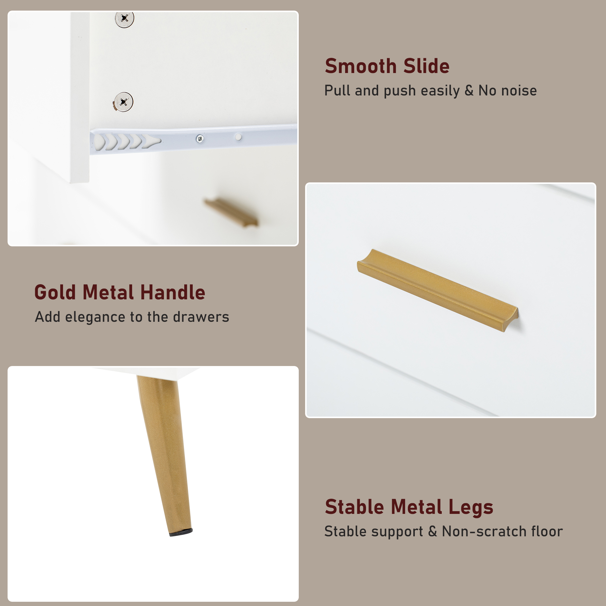 6 Drawer Dresser, Modern Marble Chest Of Drawers